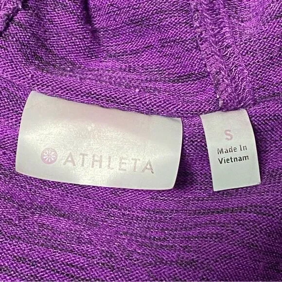 Athleta Heathered Purple Full Zip Hoodie W/ Thumbholes Women's Size Small - Picture 9 of 16